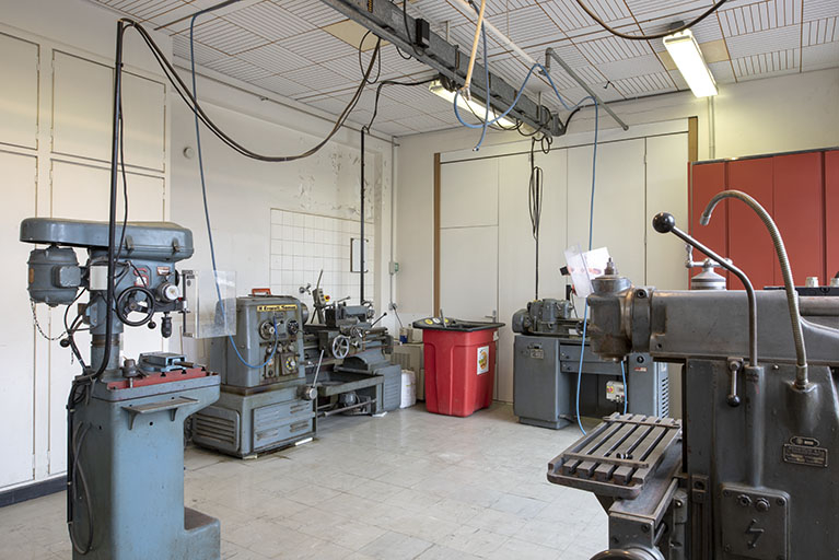 2e étage de soubassement : atelier de mécanique. © Sonia Dourlot / Région Bourgogne-Franche-Comté, Inventaire du patrimoine - 2019