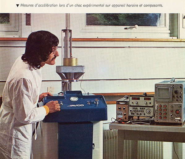 Mesure d'accélération lors d'un choc [...], 1975. © Laurent Poupard / Région Bourgogne-Franche-Comté, Inventaire du patrimoine - 2019