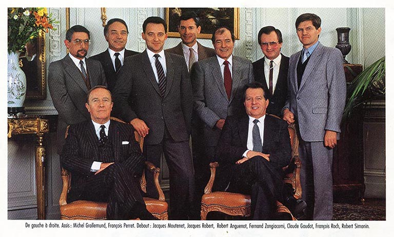 Les hommes [équipe dirigeante de France Ebauches], vers 1988.  © Laurent Poupard / Région Bourgogne-Franche-Comté, Inventaire du patrimoine - 2019