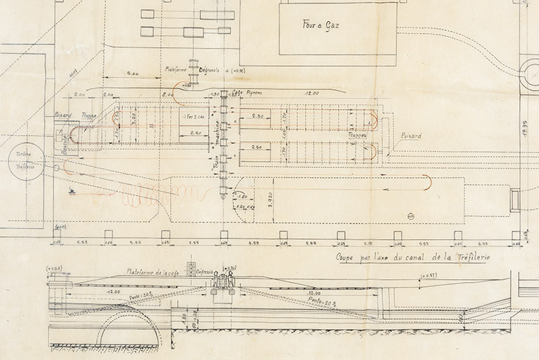 Forges de Saint-Hippolyte. Fosses de serpentage [détail], 29 janvier 1925. © Sonia Dourlot / Région Bourgogne-Franche-Comté, Inventaire du patrimoine - 2019