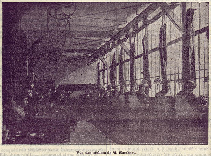Intérieur d'atelier de la société Humbert [rue de la Mouillère], 1906. © Raphaël Favereaux / Région Bourgogne-Franche-Comté, Inventaire du patrimoine - 2019