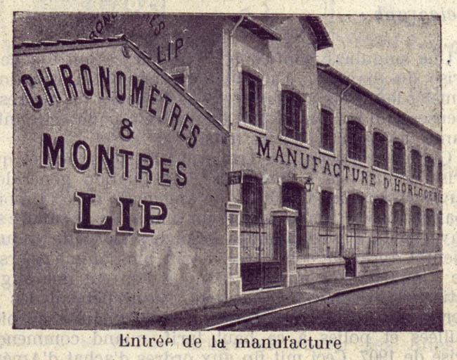 Façade de la manufacture d'horlogerie Lip, 1908. © Raphaël Favereaux / Région Bourgogne-Franche-Comté, Inventaire du patrimoine - 2019 Façade de la manufacture d'horlogerie Lip, 1908. © Raphaël Favereaux / Région Bourgogne-Franche-Comté, Inventaire du patrimoine - 2019