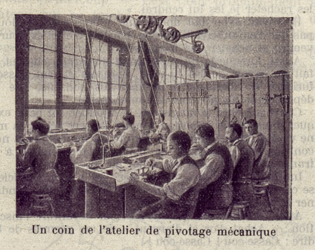 Atelier de pivotage mécanique, 1908. © Raphaël Favereaux / Région Bourgogne-Franche-Comté, Inventaire du patrimoine - 2019 Atelier de pivotage mécanique, 1908. © Raphaël Favereaux / Région Bourgogne-Franche-Comté, Inventaire du patrimoine - 2019
