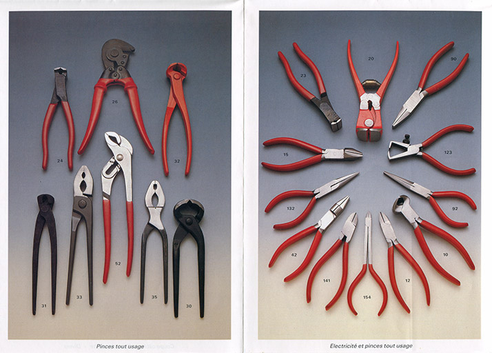 FMX fabrique la pince dont vous avez besoin [dépliant publicitaire : pinces et tenailles diverses], [années 1980 ?]. © Laurent Poupard / Région Bourgogne-Franche-Comté, Inventaire du patrimoine - 2019
