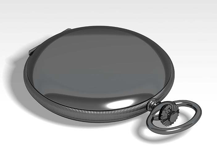 Montre de gousset : boîte savonnette fermée. © William Berthet / Région Bourgogne-Franche-Comté, Inventaire du patrimoine - 2020