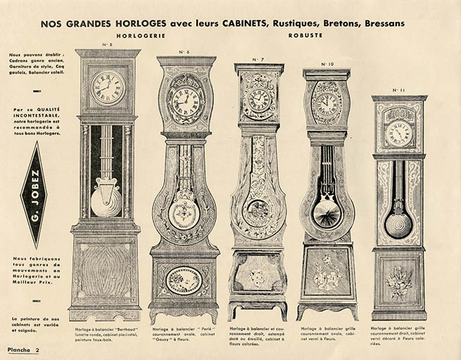 Manufacture d'horlogerie en tous genres [...] G. Jobez succ[esseu]r à Morez (Jura) France [catalogue de production, pl. 2], 1931. © Laurent Poupard / Région Bourgogne-Franche-Comté, Inventaire du patrimoine - 2020
