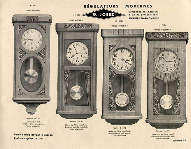 Manufacture d'horlogerie en tous genres [...] G. Jobez succ[esseu]r à Morez (Jura) France [catalogue de production, pl. 13], 1931. © Laurent Poupard / Région Bourgogne-Franche-Comté, Inventaire du patrimoine - 2020