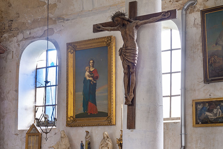 Vue d'ensemble depuis le vaisseau central de la nef. © Jérôme Mongreville / Région Bourgogne-Franche-Comté, Inventaire du patrimoine - 2020