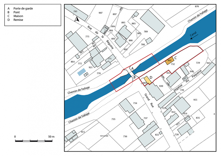 Plan masse et de situation. © Bertrand Turina / Région Bourgogne-Franche-Comté, Inventaire du patrimoine - 2020