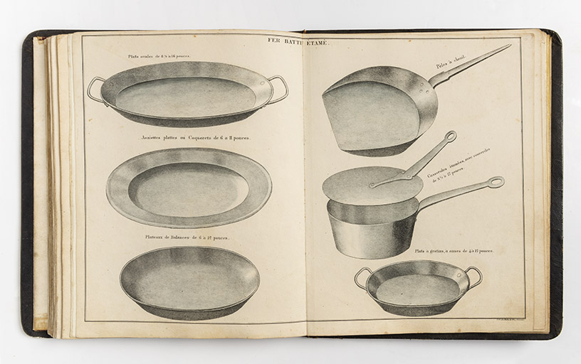 Fer battu étamé [planche de catalogue], 1835. © Sonia Dourlot / Région Bourgogne-Franche-Comté, Inventaire du patrimoine - 2020