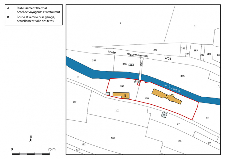 établissement thermal hôtel de voyageurs restaurant © Aline Thomas / Région Bourgogne-Franche-Comté, Inventaire du patrimoine - 2023  établissement thermal hôtel de voyageurs restaurant © Aline Thomas / Région Bourgogne-Franche-Comté, Inventaire du patrimoine - 2023
