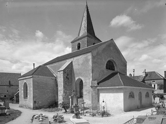 Façade sud et chevet © Région Bourgogne-Franche-Comté, Inventaire du patrimoine