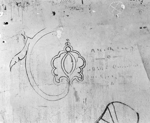 Choeur, mur nord : motif végétal. © Région Bourgogne-Franche-Comté, Inventaire du patrimoine Choeur, mur nord : motif végétal. © Région Bourgogne-Franche-Comté, Inventaire du patrimoine