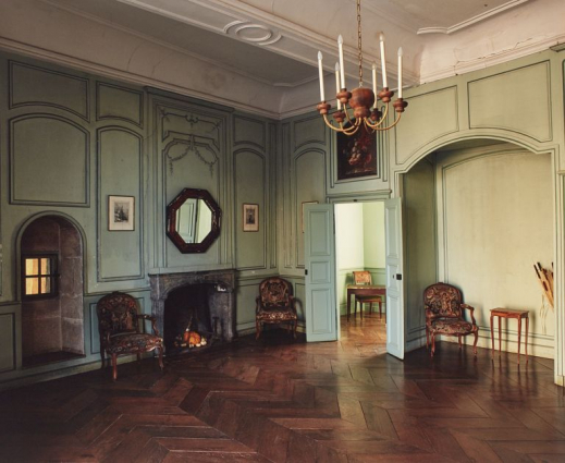 Logis principal, 1er étage, la "chambre verte". © Région Bourgogne-Franche-Comté, Inventaire du patrimoine Logis principal, 1er étage, la "chambre verte". © Région Bourgogne-Franche-Comté, Inventaire du patrimoine