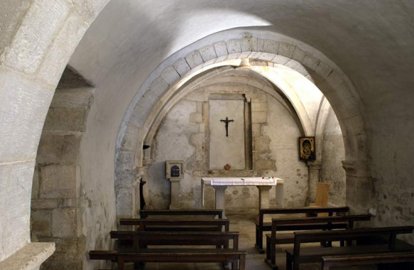 Chapelle dite des fondateurs, ancienne sacristie, vue depuis l'entrée. © Région Bourgogne-Franche-Comté, Inventaire du patrimoine