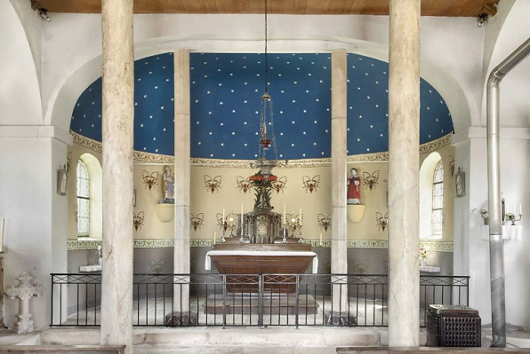 Vue rapprochée du choeur. © Région Bourgogne-Franche-Comté, Inventaire du patrimoine