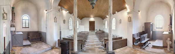 Nef et chapelles, vue panoramique. © Région Bourgogne-Franche-Comté, Inventaire du patrimoine