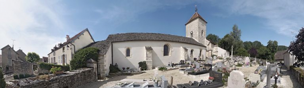 Eglise, cimetière et presbytère. © Région Bourgogne-Franche-Comté, Inventaire du patrimoine