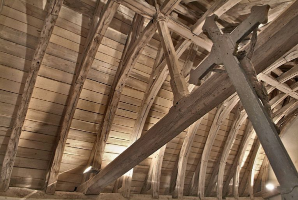Détail de la charpente. © Région Bourgogne-Franche-Comté, Inventaire du patrimoine