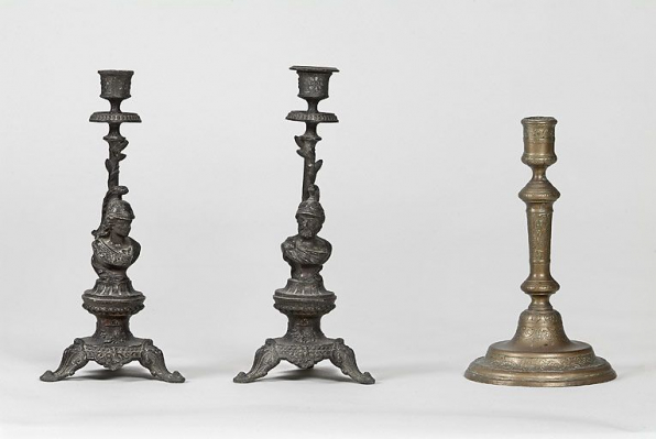 Ensemble de trois chandeliers. © Région Bourgogne-Franche-Comté, Inventaire du patrimoine