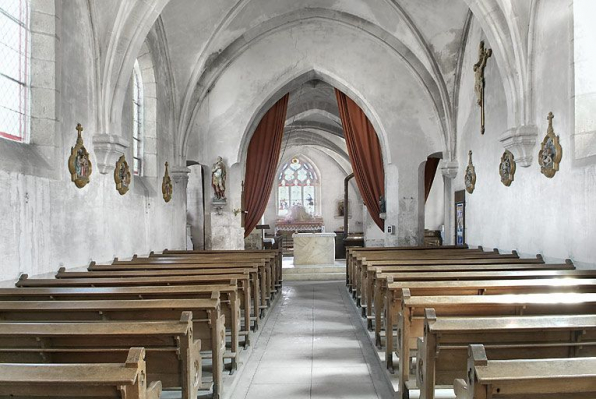 Nef, vue prise de l'entrée. © Région Bourgogne-Franche-Comté, Inventaire du patrimoine