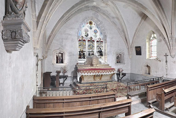 Choeur, vue de trois quarts. © Région Bourgogne-Franche-Comté, Inventaire du patrimoine