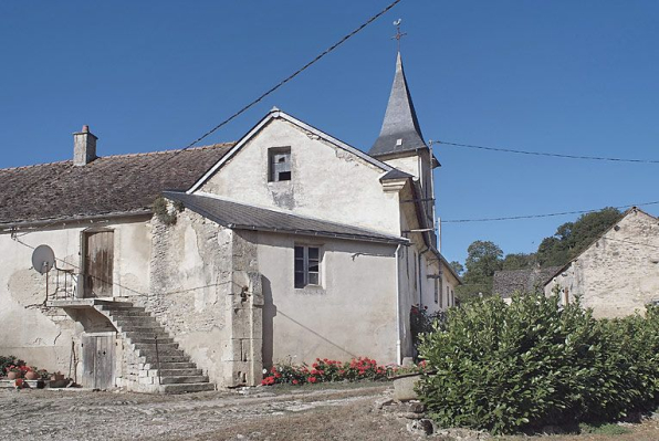 Chevet, sacristie et maison attenante. © Région Bourgogne-Franche-Comté, Inventaire du patrimoine