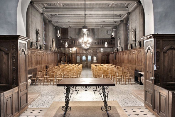 Chapelle, vue intérieure depuis le choeur. © Région Bourgogne-Franche-Comté, Inventaire du patrimoine