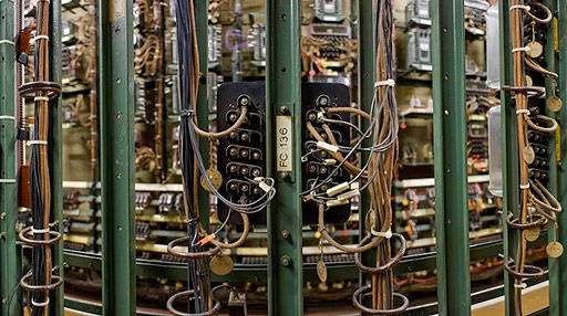 Salle des relais : relais de type AE Alsthom, vue de l'arrière. © Région Bourgogne-Franche-Comté, Inventaire du patrimoine