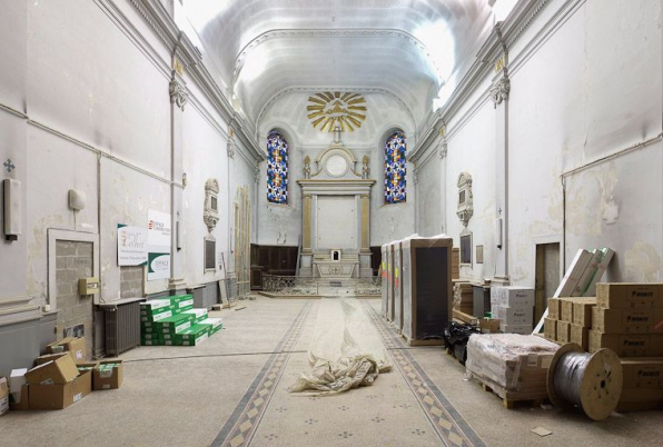 Vue intérieure de l'ancienne chapelle. © Région Bourgogne-Franche-Comté, Inventaire du patrimoine