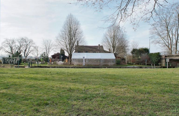 Ensemble du site de l'écluse de Branges, vu de face. © Région Bourgogne-Franche-Comté, Inventaire du patrimoine