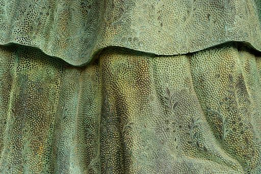 Statue de la marquise d'Aligre, détail de la robe. © Région Bourgogne-Franche-Comté, Inventaire du patrimoine
