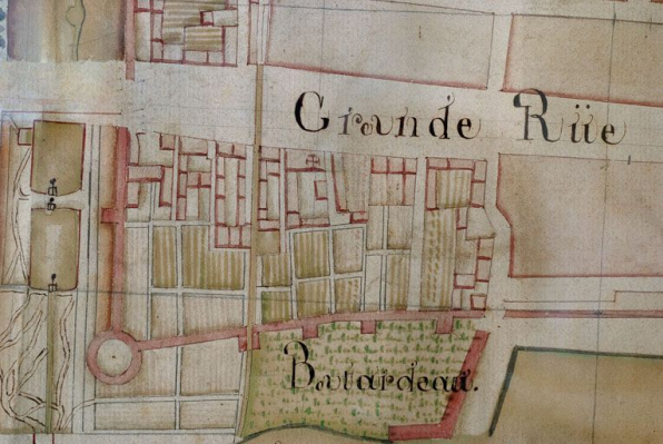 Détail : une croix indique l'hôtel-Dieu. © Région Bourgogne-Franche-Comté, Inventaire du patrimoine