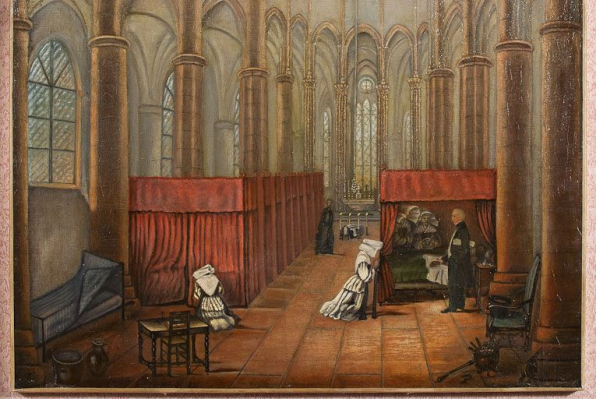 Détail du tableau daté 1855. © Région Bourgogne-Franche-Comté, Inventaire du patrimoine