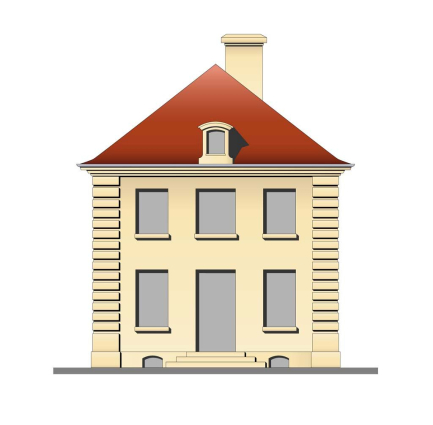 Maison d'éclusier par l'ingénieur Perronet, d'après un document ancien, élévation principale. © Région Bourgogne-Franche-Comté, Inventaire du patrimoine