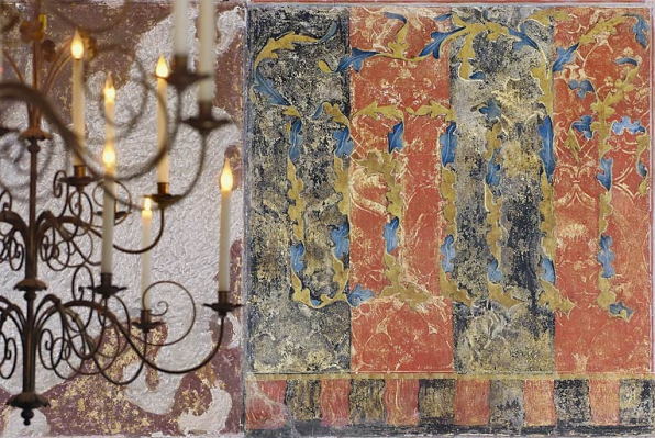 Peinture monumentale : détail. © Région Bourgogne-Franche-Comté, Inventaire du patrimoine Peinture monumentale : détail. © Région Bourgogne-Franche-Comté, Inventaire du patrimoine