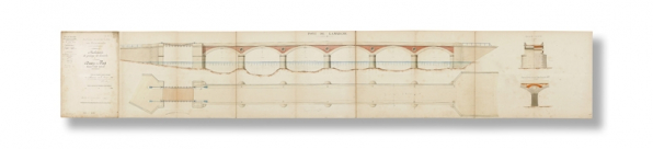 Amélioration du passage de Lamarche. Dessin du Pont dans l'état actuel. 1882  © Région Bourgogne-Franche-Comté, Inventaire du patrimoine