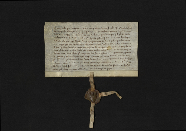 Lettre de Jean sire de Chateauneuf en Auxois qui consent au sire de Boileux le droit de vendre et aliéner des biens qu’il tient en fief dudit Jean de Châteauneuf. 1289. © Archives départementales de la Côte-d'Or, Dijon Lettre de Jean sire de Chateauneuf en Auxois qui consent au sire de Boileux le droit de vendre et aliéner des biens qu’il tient en fief dudit Jean de Châteauneuf. 1289. © Archives départementales de la Côte-d'Or, Dijon