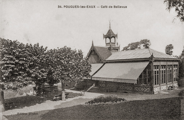 Café-restaurant à l'extrémité nord de la terrasse, vue depuis l'est. © Région Bourgogne-Franche-Comté, Inventaire du patrimoine