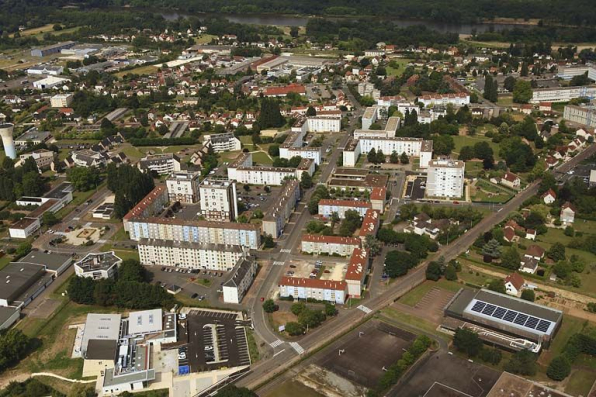 Vue aérienne. © Région Bourgogne-Franche-Comté, Inventaire du patrimoine Vue aérienne. © Région Bourgogne-Franche-Comté, Inventaire du patrimoine