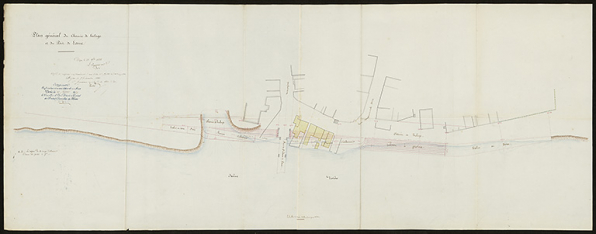 Plan général du chemin de halage et du port de Losne. 1838. © CD21/F.PETOT/2020