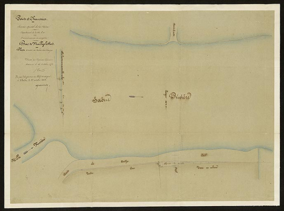 Bac de Maillys-le-Port. Plan annexé au cahier des charges. 1852 © CD21/F.PETOT/2020