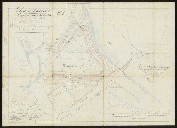 Port de Pontailler. Plan général du Port et ouvrages accessoires. 1835. © CD21/F.PETOT/2020