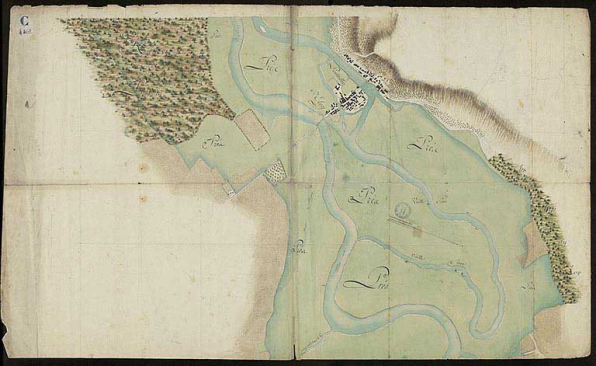 Plan n°4 du cours de la rivière sur le territoire de Pontailler. 1785. © CD21/F.PETOT/2020