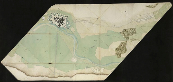 Plan n° 8 du cours de la rivière sur les territoires d'Auxonne et de Labergement. 1785. © CD21/F.PETOT/2020