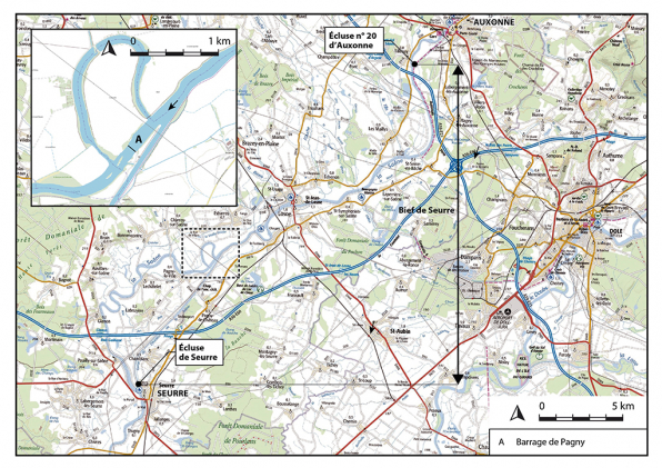 Plan de localisation (1/130 000). Extrait du ScanExpress standard © IGN 2018. © Région Bourgogne-Franche-Comté, Inventaire du patrimoine