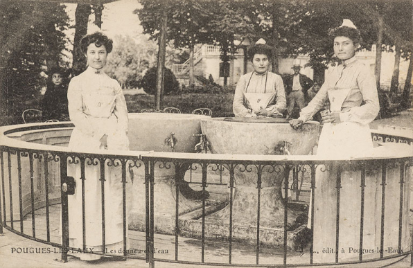 Vasques de la première buvette (conservée après la construction du pavillon des sources). © Région Bourgogne-Franche-Comté, Inventaire du patrimoine