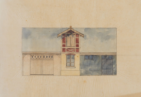 Projet de remise-sellerie-écurie (non daté) d'Adolphe Bouveault. © Région Bourgogne-Franche-Comté, Inventaire du patrimoine