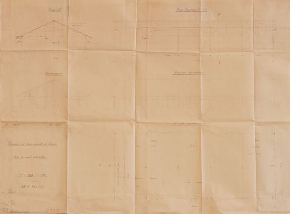 Projet pour la nouvelle usine d'embouteillage par l'entreprise Brillard et Choin (1928).  © Région Bourgogne-Franche-Comté, Inventaire du patrimoine