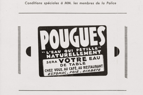 Encart publicitaire de l'eau minérale (1953). © Région Bourgogne-Franche-Comté, Inventaire du patrimoine